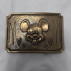 Vintage Al Shelton Walt Disney Productions Mickey Mouse Belt Buckle